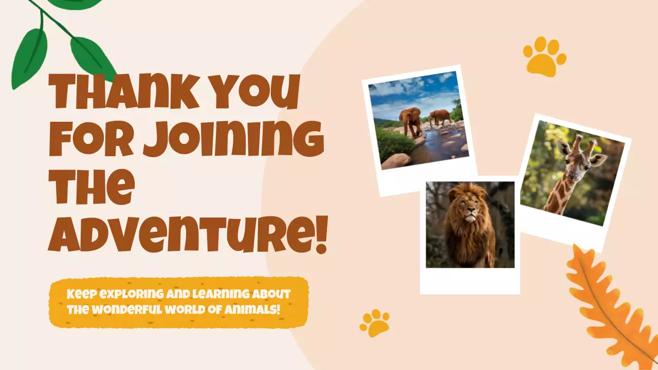 Brown Playful Animals Guide Presentation