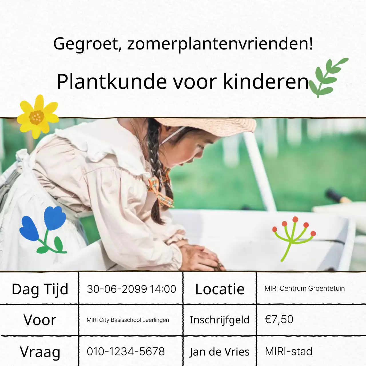 Promoot je groene en ivoorkleurige tuinlessen