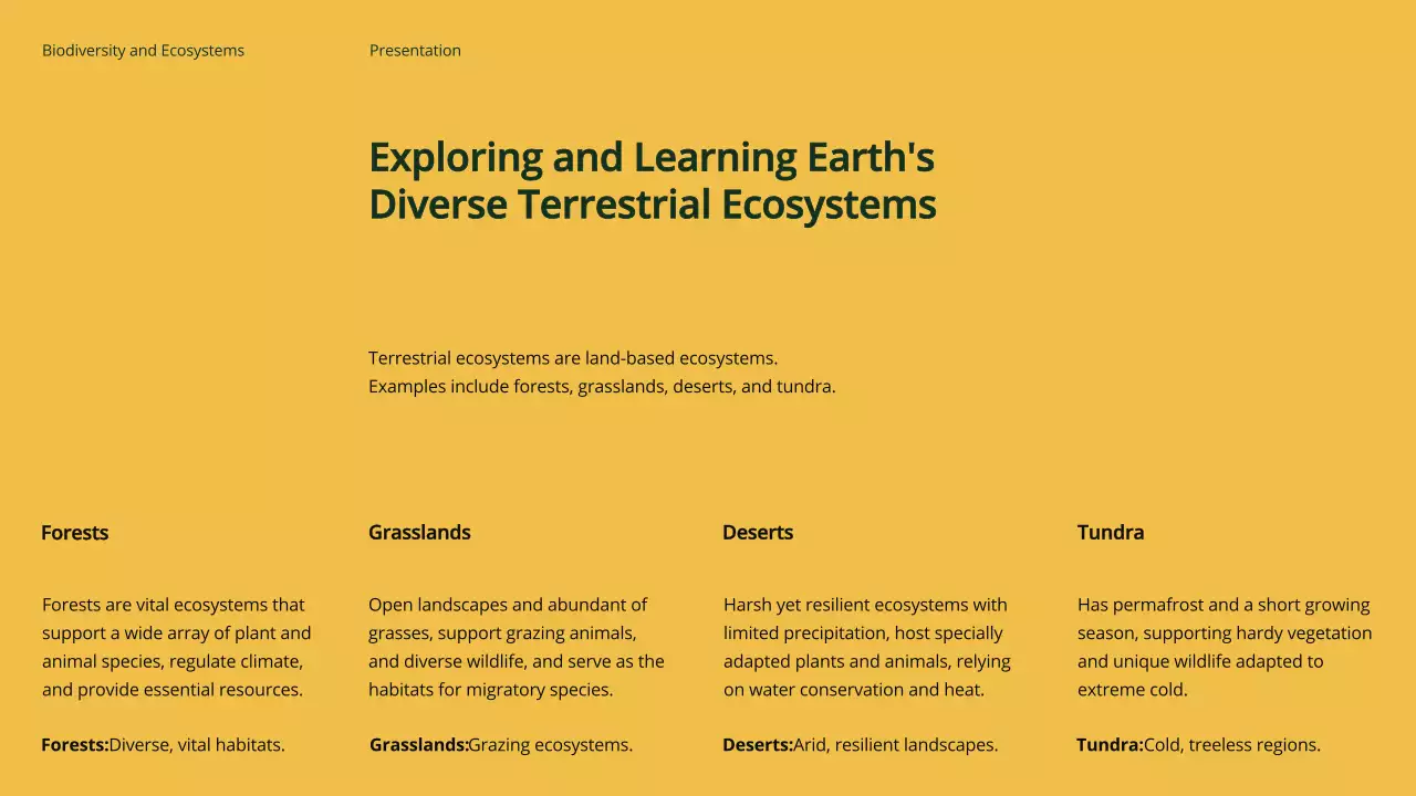 Green Nature Biodiversity Presentation