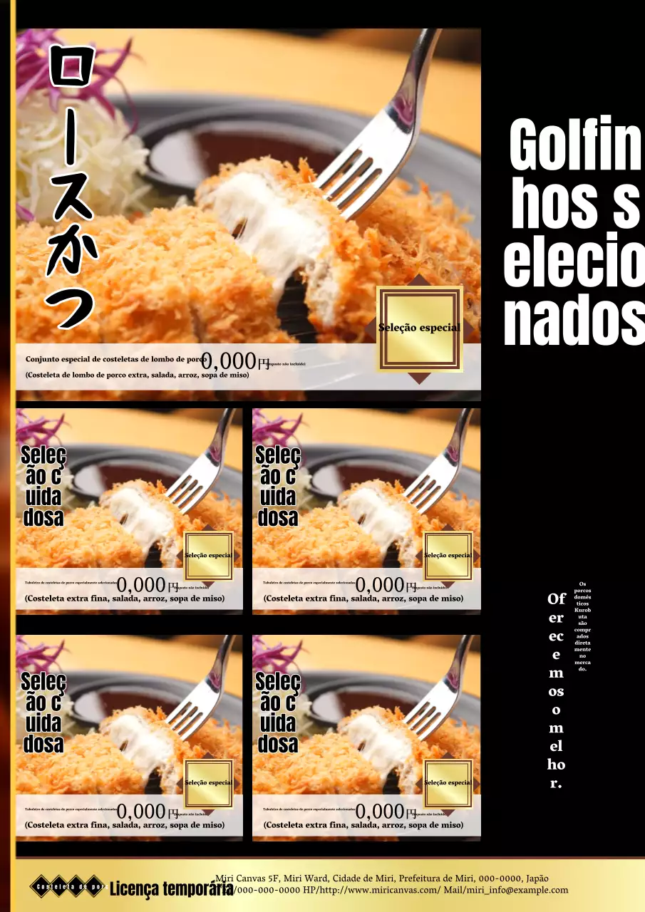 Anúncio de menu de roscatas pretas simples