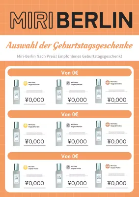 Moderne und einfache Kosmetik-Event-Anzeige in Orange