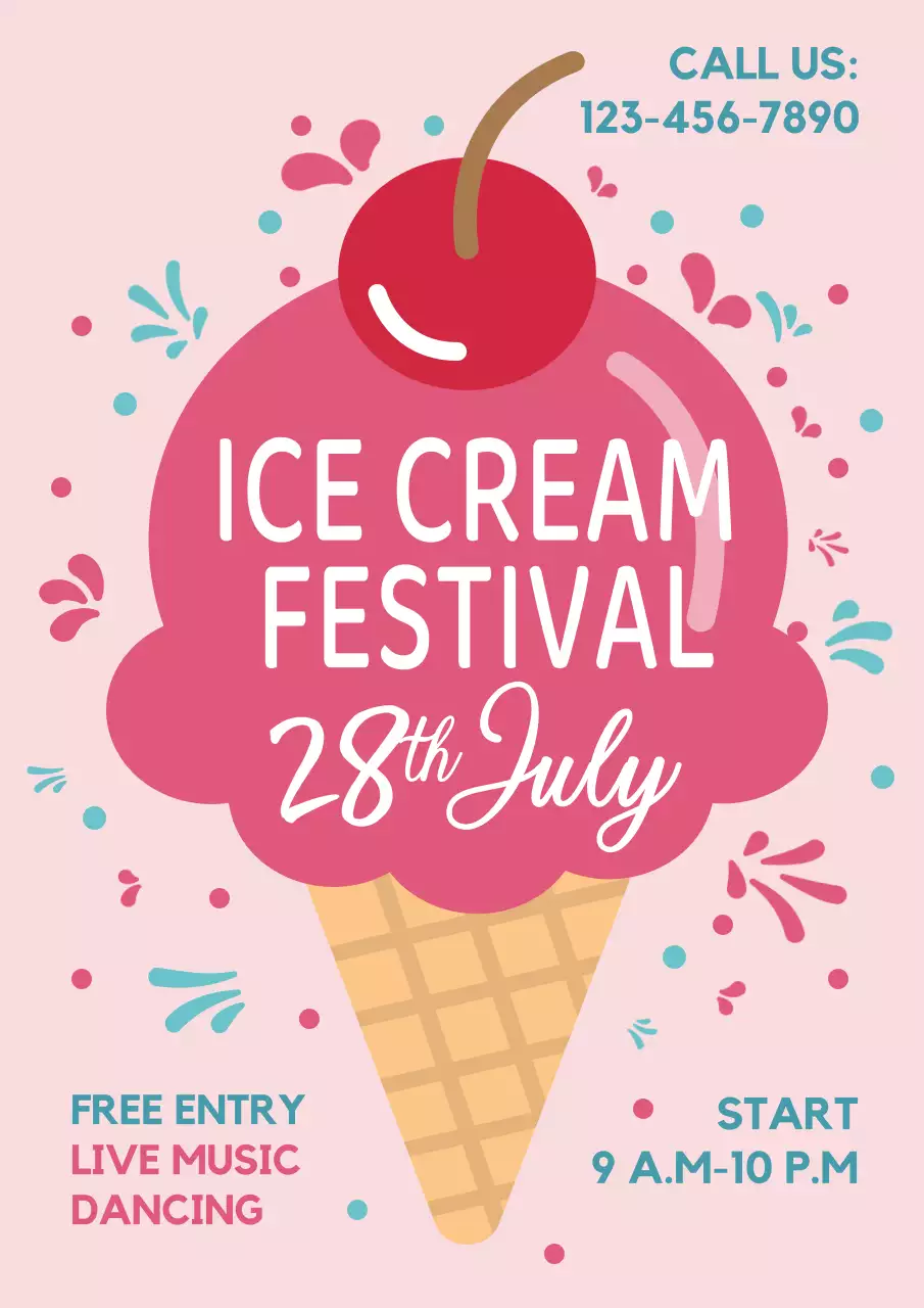 Pink Trendy Festival Promotion Poster