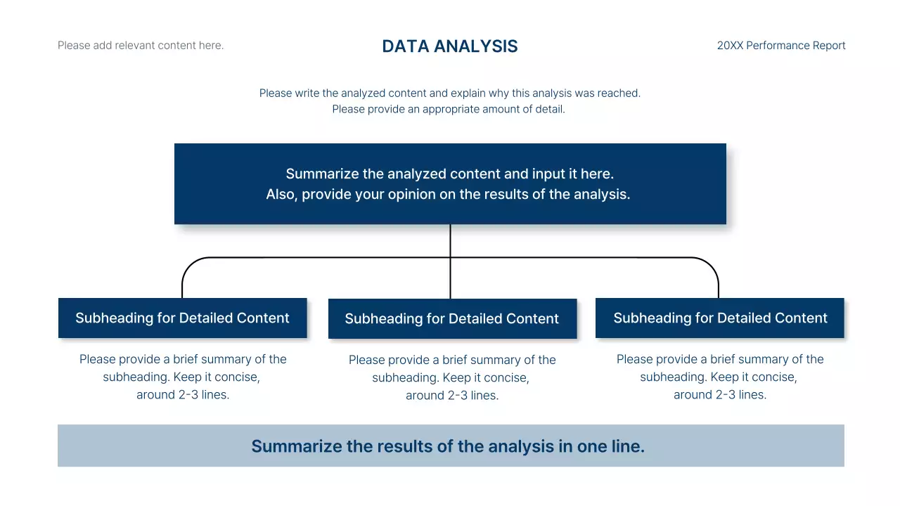 Blue Professional Performance Report Document Presentation