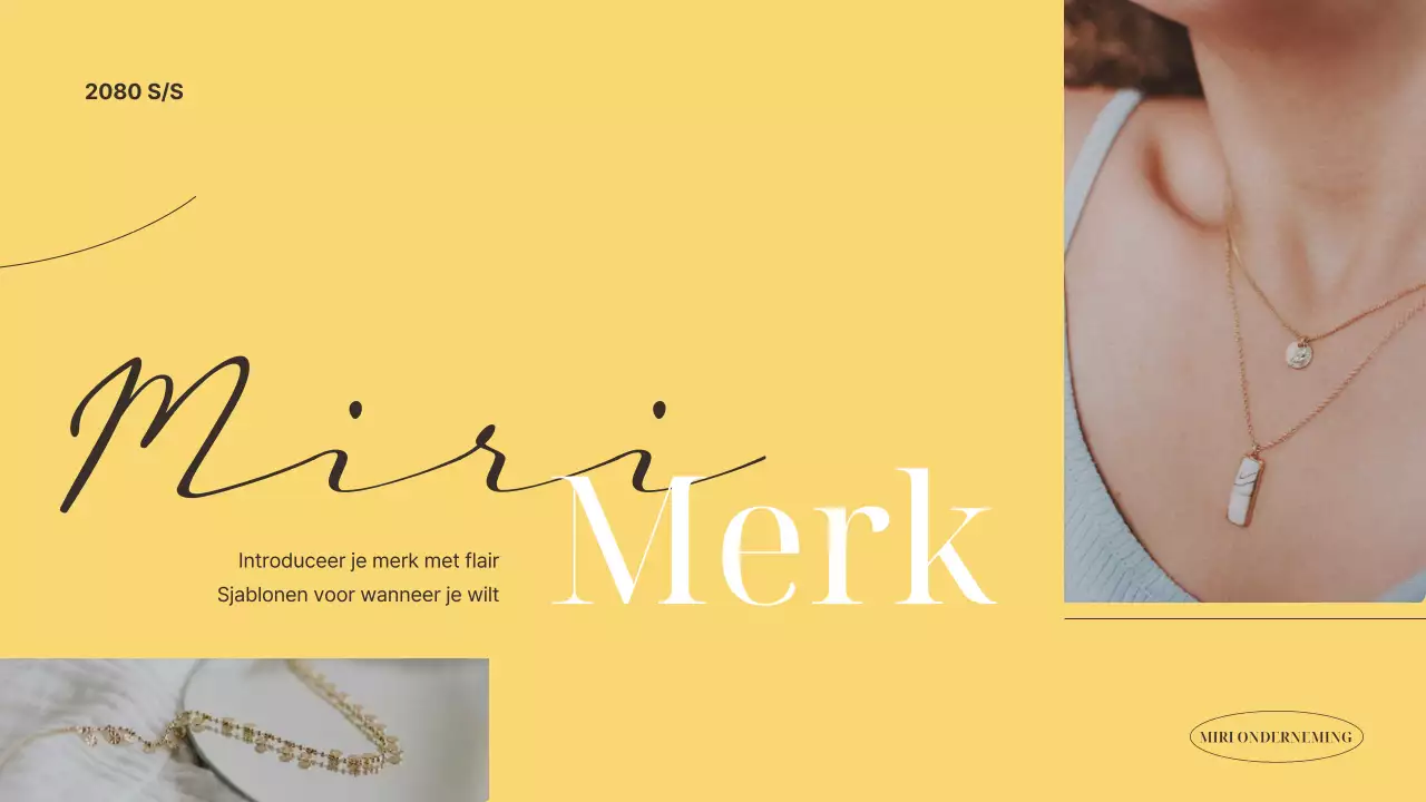 Een luxueus kleinzakelijk merk in geel en bruin