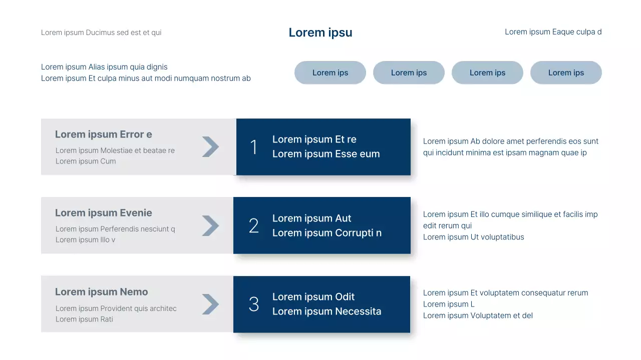 Einfacher Umsatz- und Leistungsbericht für Unternehmen in Blau und Weiß