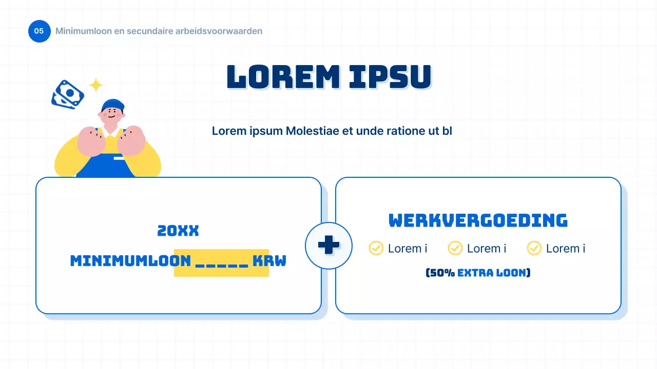 Informatie over arbeidsrecht voor jongeren in blauwe en eenvoudige stijl