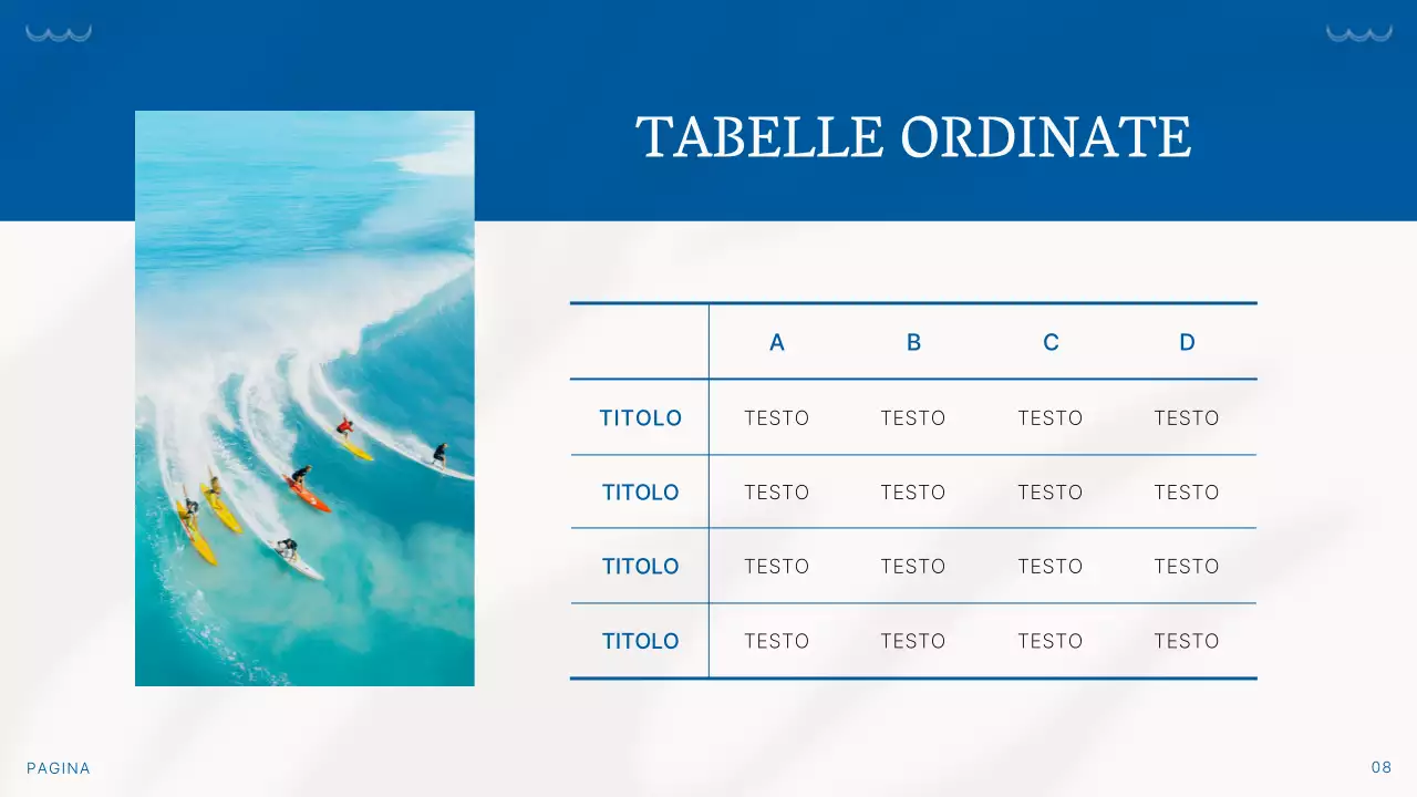 Semplice presentazione di sfondo estivo in blu e avorio