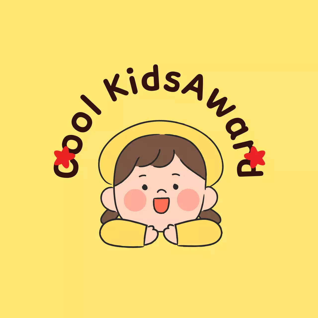 Penghargaan pujian yang lucu dengan ilustrasi anak