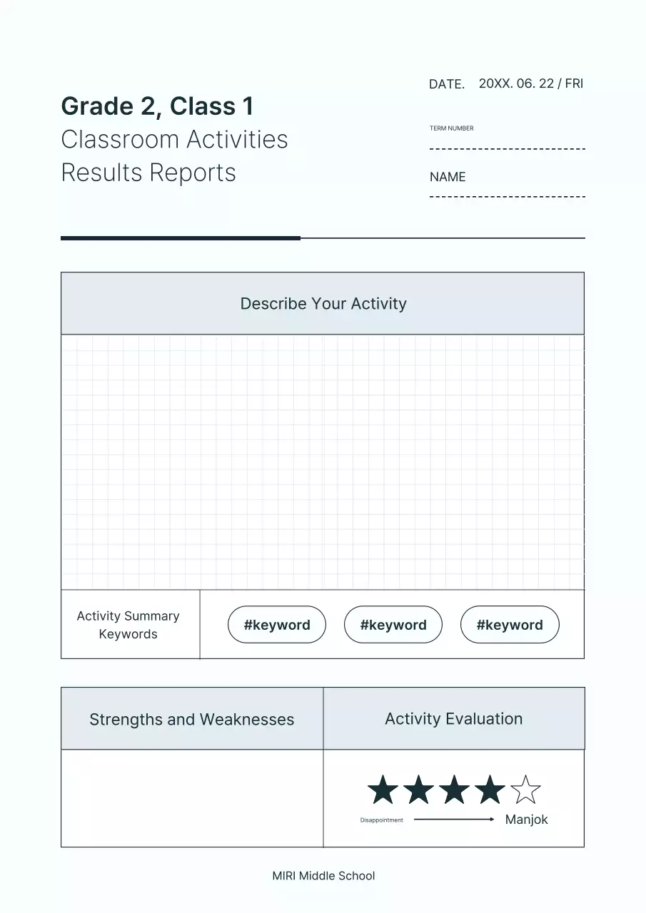 Báo cáo lớp học tối giản màu xám