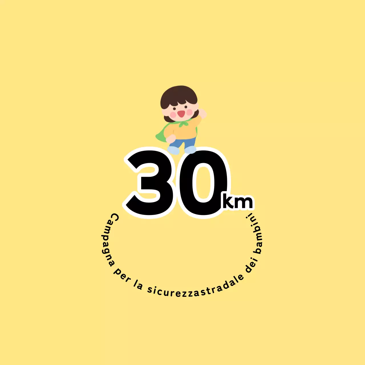 Campagna per la sicurezza stradale carina e tenera con i personaggi dei bambini