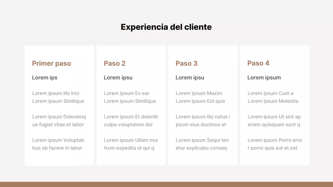 Sencilla propuesta de merchandising en marrón y beige