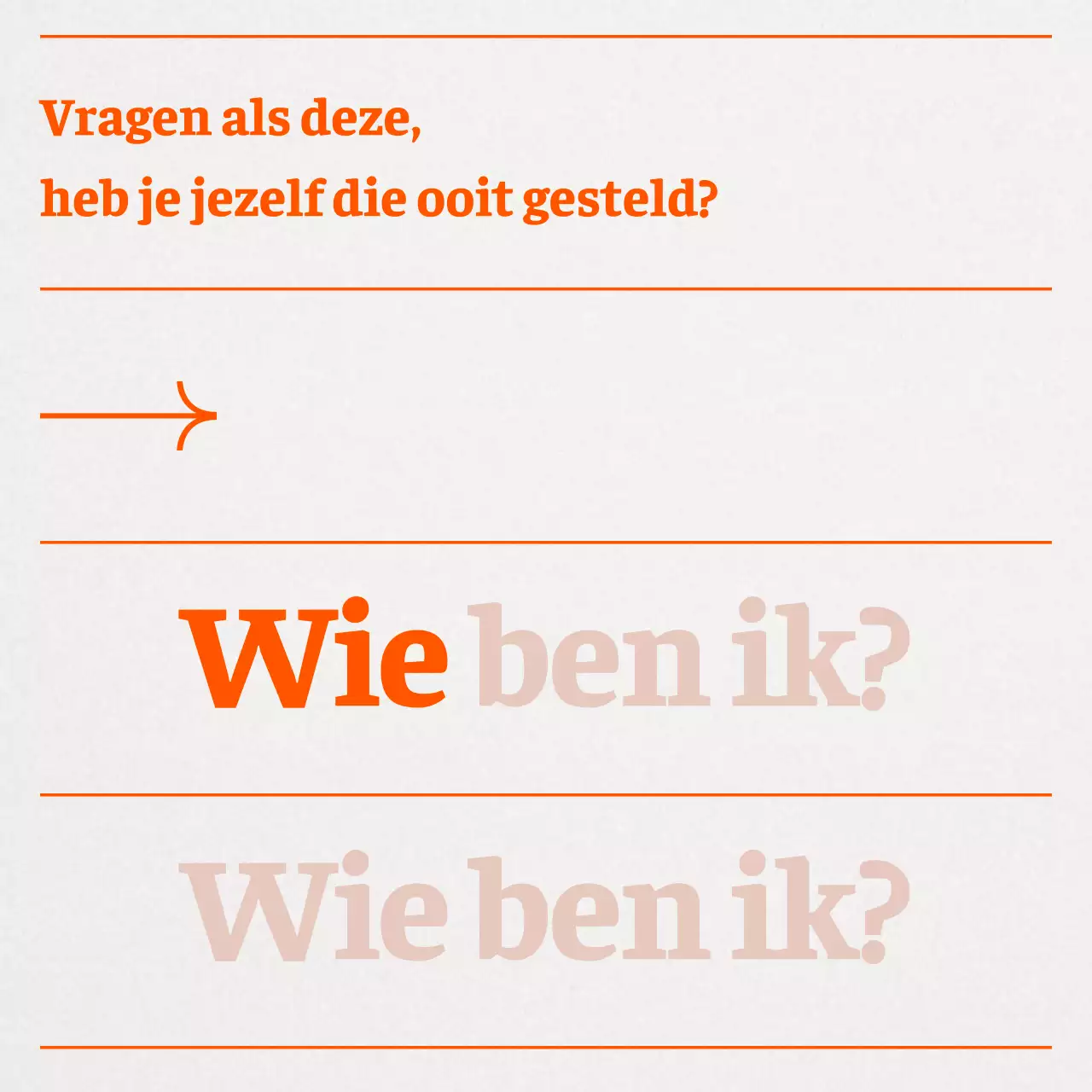 Een eenvoudige oranje advertentie voor een lezing over geesteswetenschappen voor jongeren.