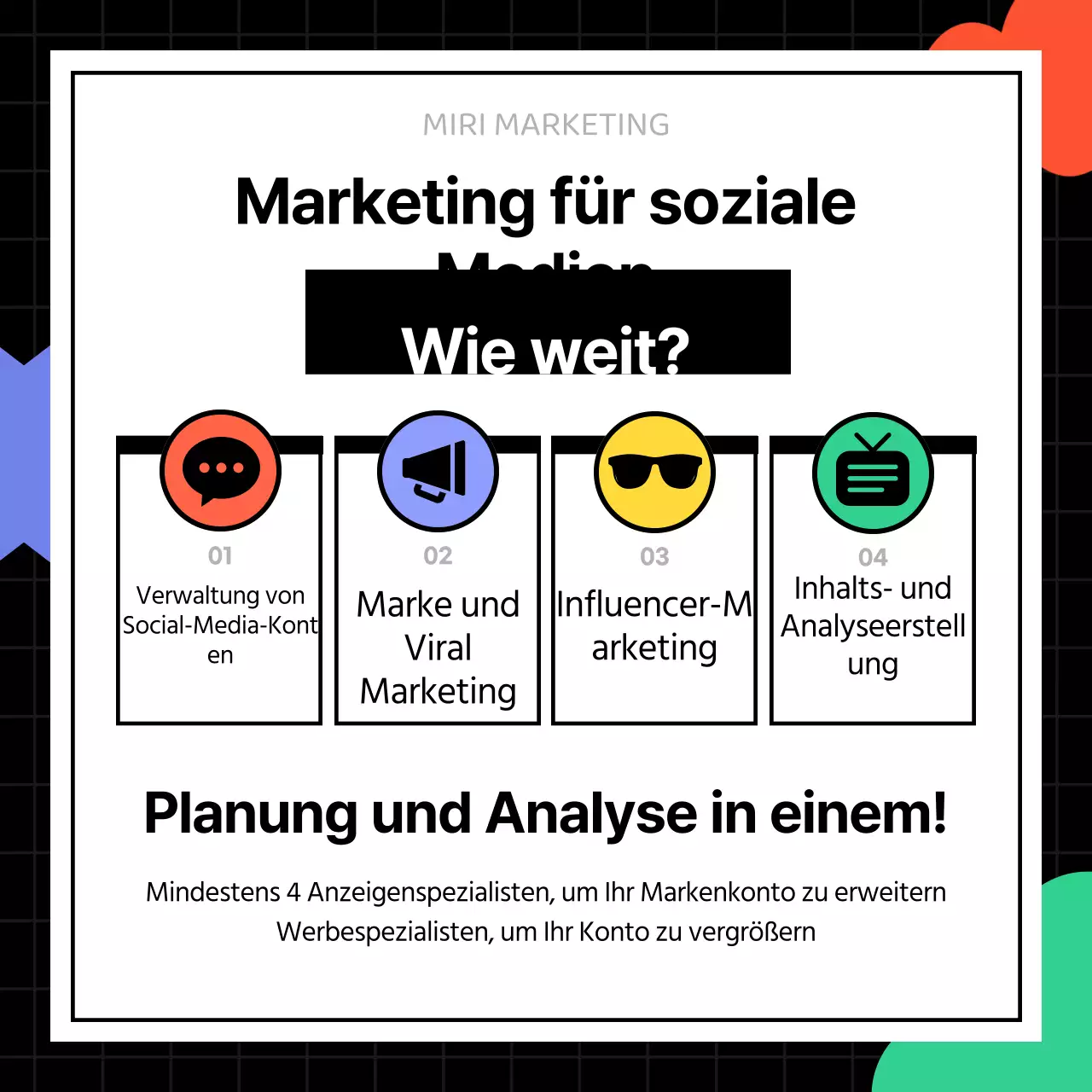Der schwarze und neonfarbene Leitfaden für Social Media Marketing