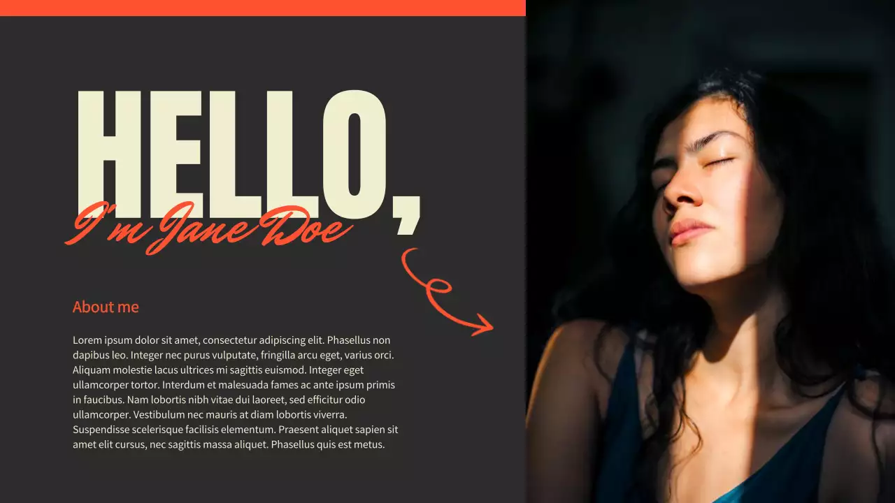 Black Modern Portfolio Resume Presentation