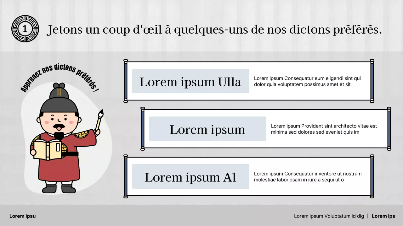 Proverbes traditionnels de l'école primaire en gris et bleu marine Ressources pédagogiques