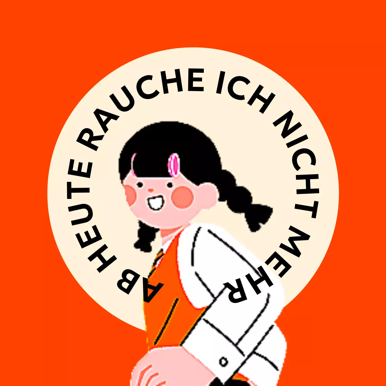 Rauchfreies Design mit niedlichen Schülerillustrationen