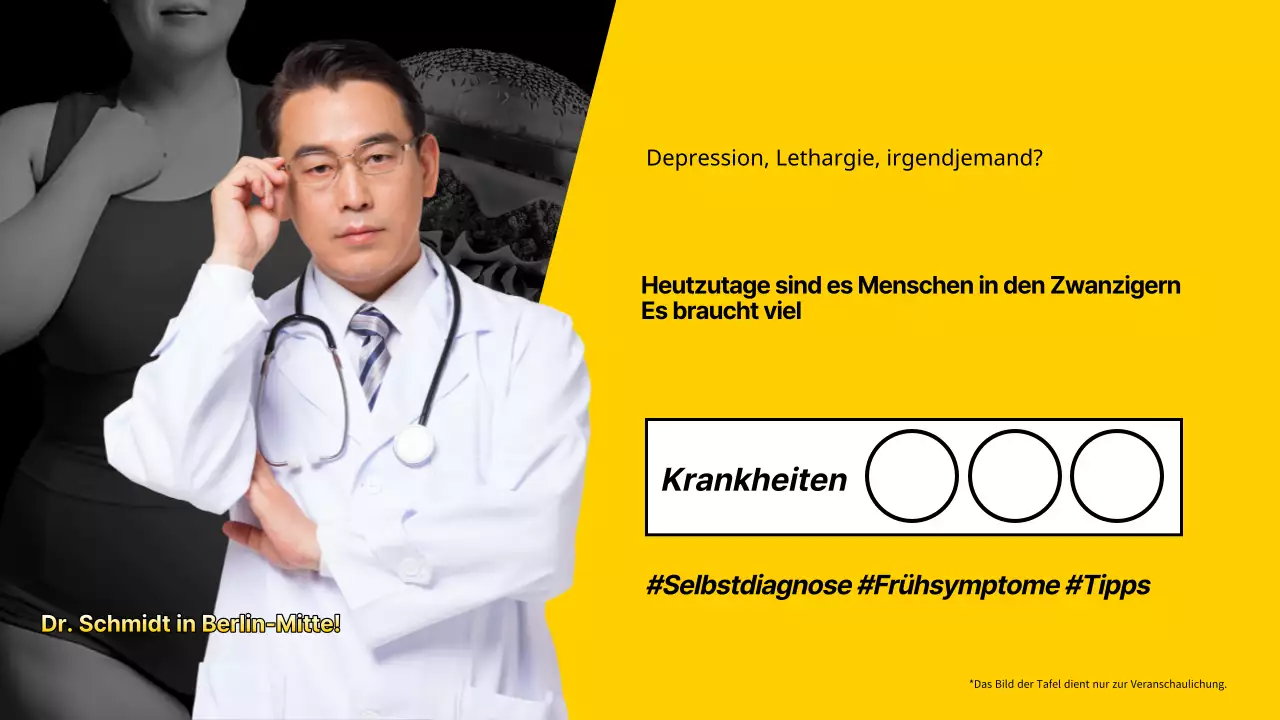 Gelb und schwarz, einfache ärztliche Informationen über Krankheiten