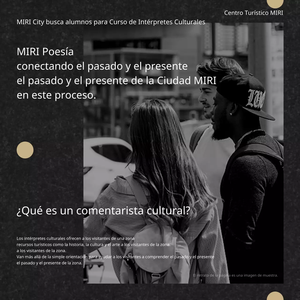 Un curso clásico de formación de comentaristas culturales en blanco y negro y dorado