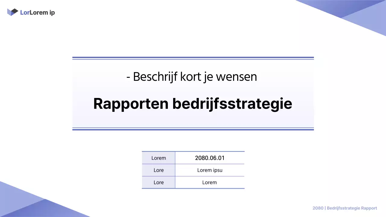 Eenvoudig rapport voor de publieke sector in mauve en wit