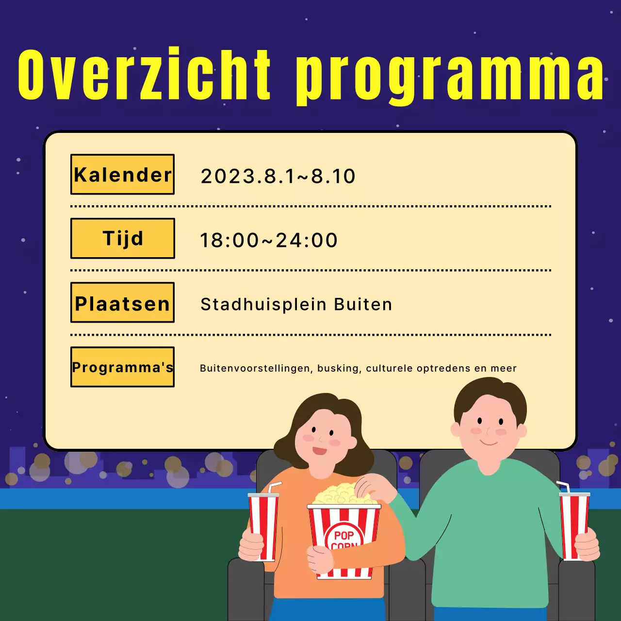 Promoot openluchtfilmvoorstellingen met de sodomietrend