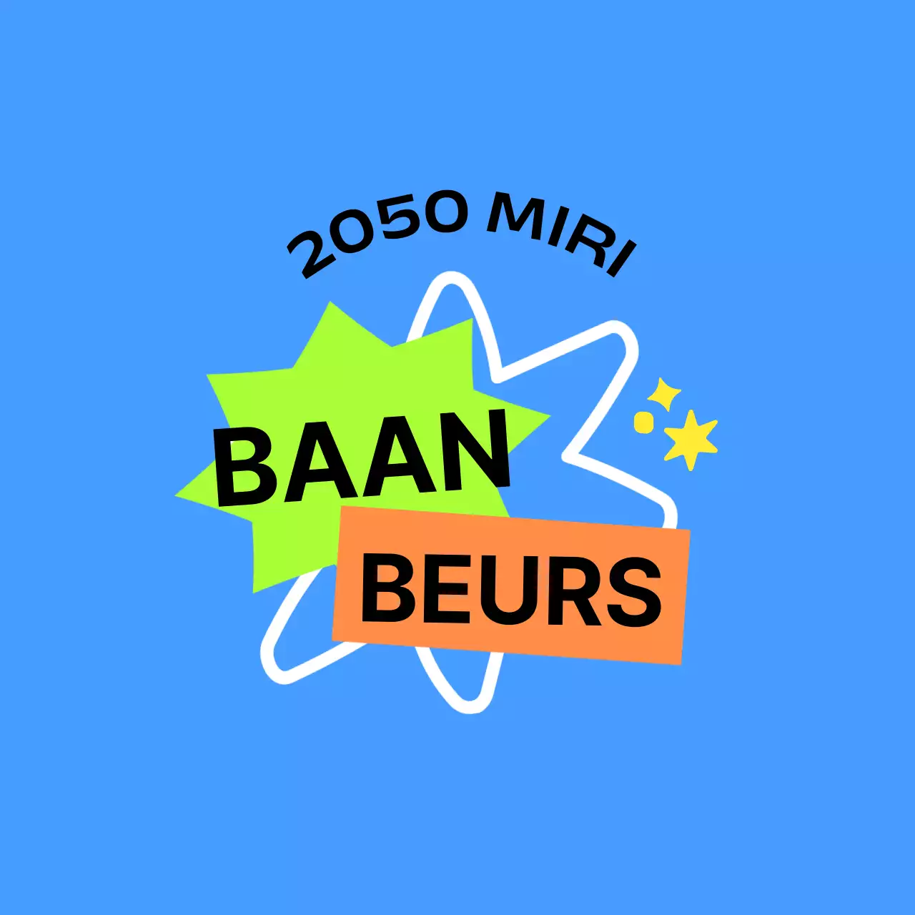 Voor bedrijfsbeurs merchandise in blauw en oranje groen