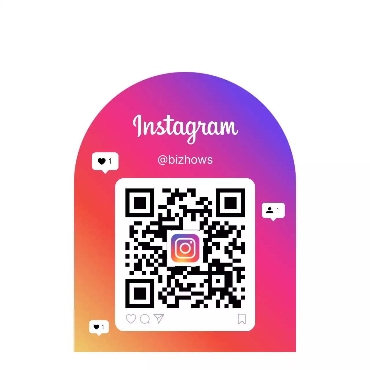 그라데이션 인스타그램 큐알코드 안내
