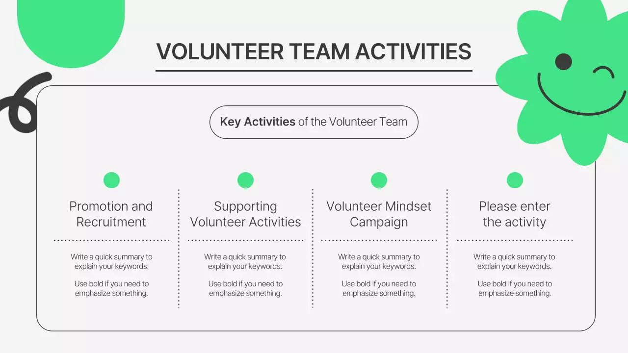 Green Simple Volunteering Announcement Presentation