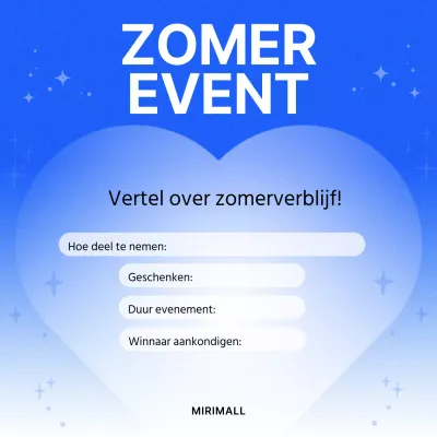 Promoot een eenvoudig zomerevenement in blauw