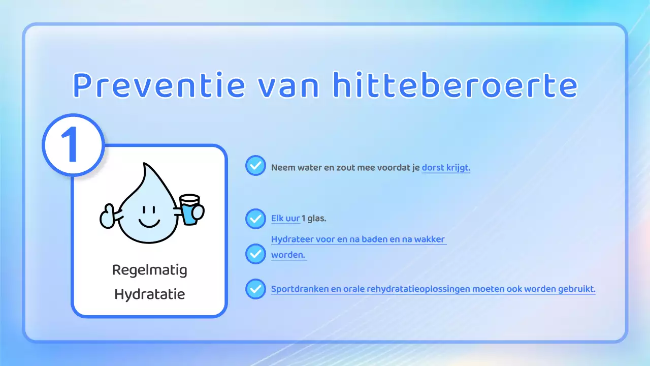 Pastelkleurige, brutale informatiebladen over hitteberoerte!