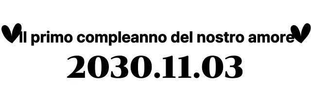 Un regalo di compleanno semplice e carino con cuori e testo serif