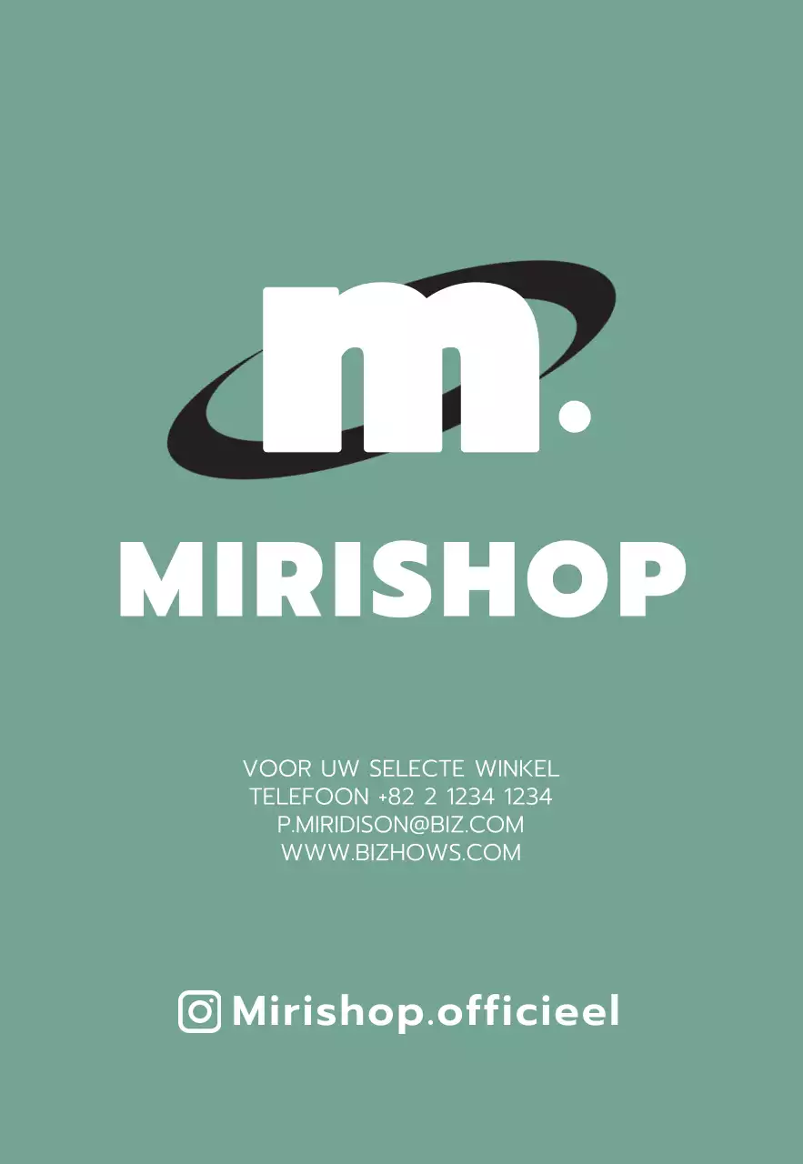 Editorial Shop Modern Sjabloon met Eenvoudig Alfabetisch Logo