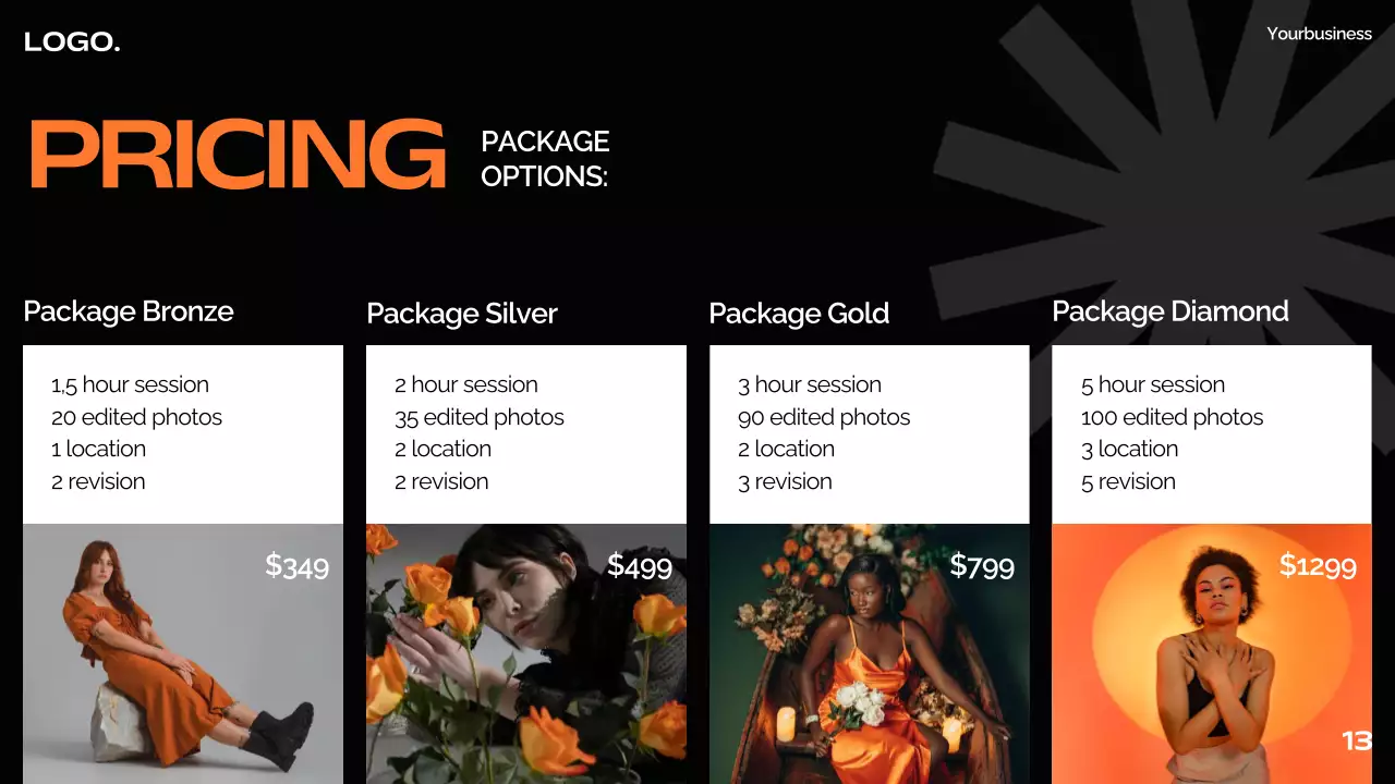 Orange Modern Photography Pitch Presentation