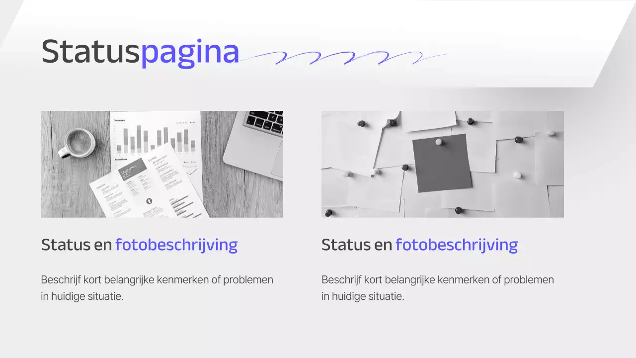 Een grijs en eenvoudig strategisch planningsrapport