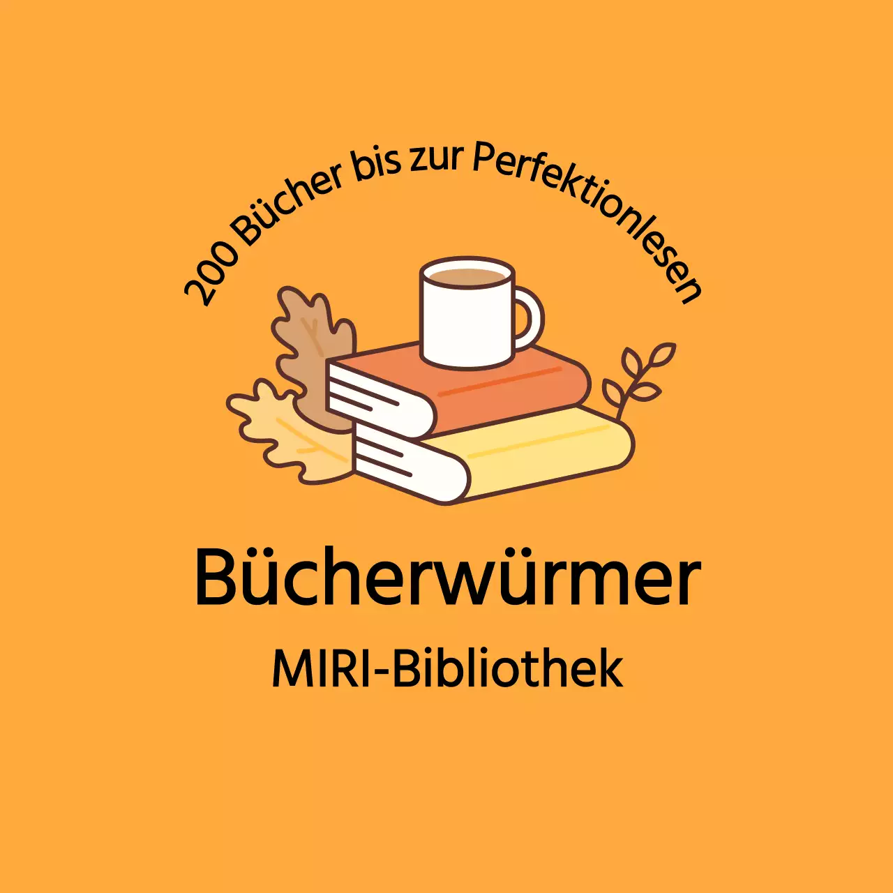 Warmes Design mit Buchillustrationen