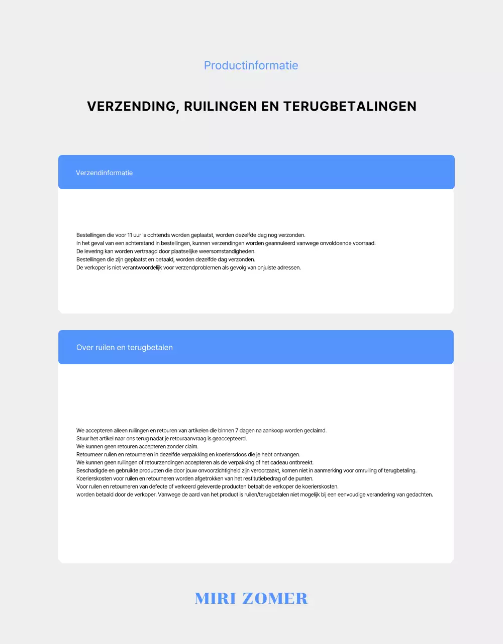 Moderne zomermodejurk in blauw en lichtblauwe reclame