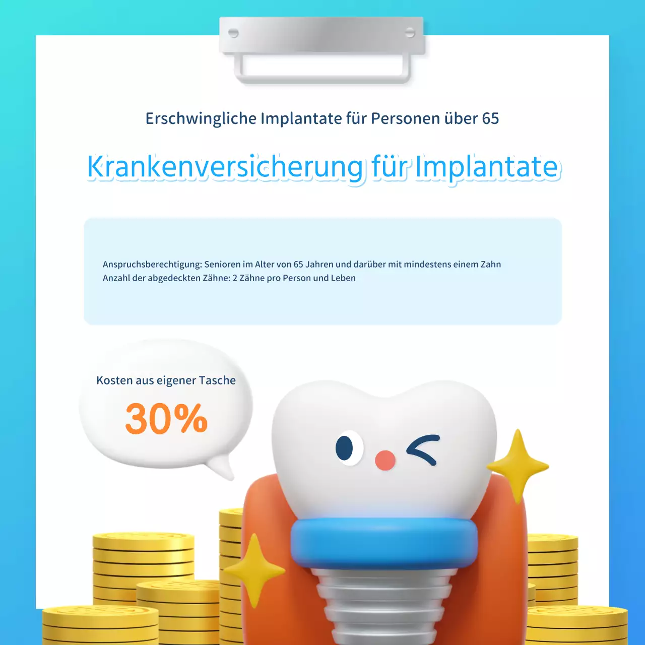 Werben Sie für Ihre hellblaue Zahnarztpraxis