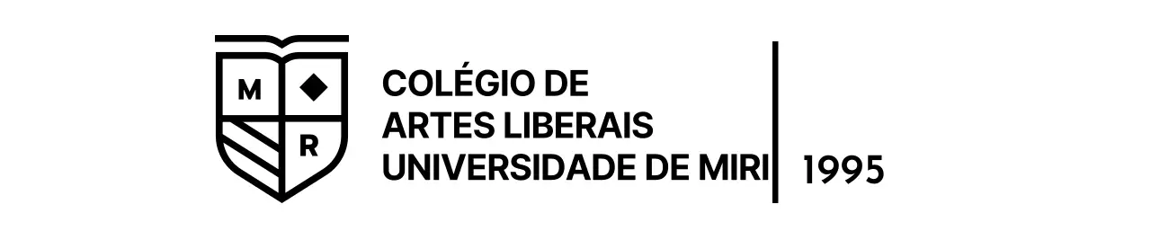 Desenho com o emblema da escola sob a forma de uma bandeira