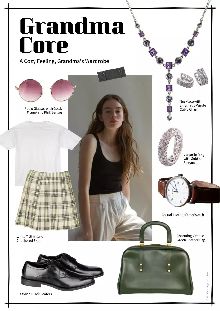 Black Vintage Fashion Guide Poster