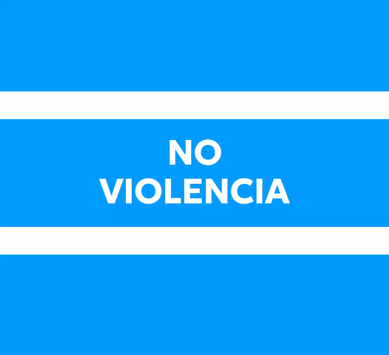 Diseño antiviolencia con ilustración de estudiantes con los brazos extendidos