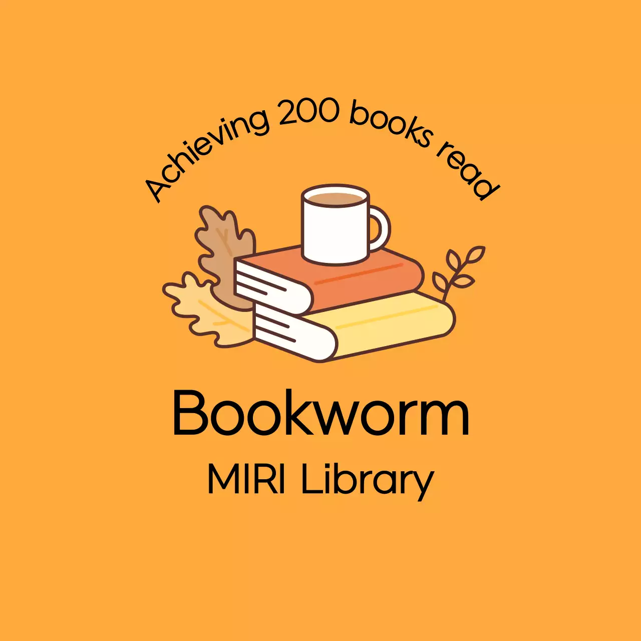 Desain yang hangat dengan ilustrasi buku