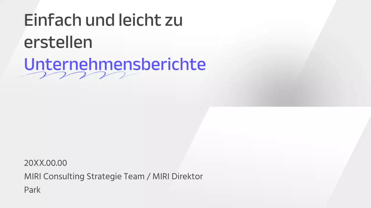 Ein grauer und einfacher Bericht zur strategischen Unternehmensplanung