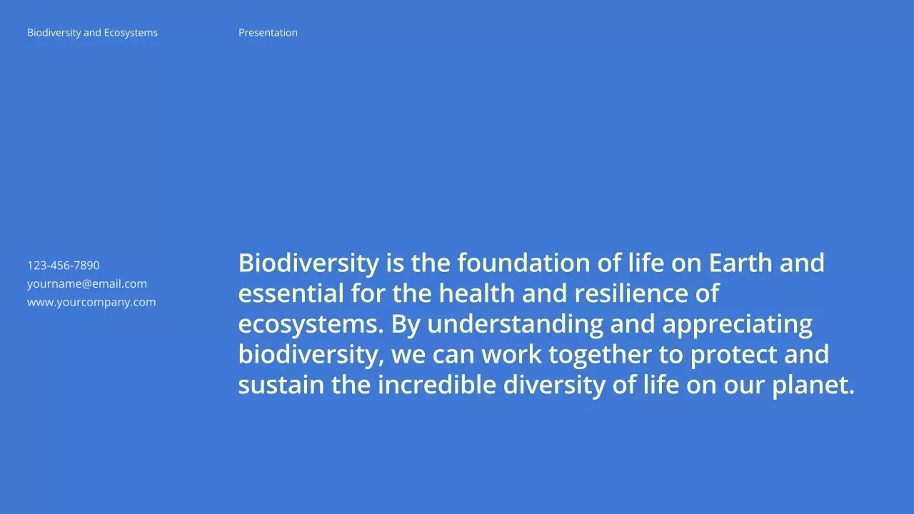 Green Nature Biodiversity Presentation