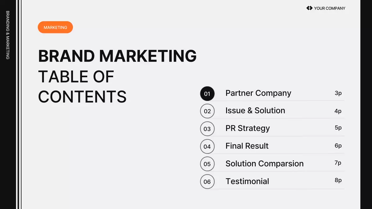 오렌지 모던 브랜드 마케팅 프리젠테이션