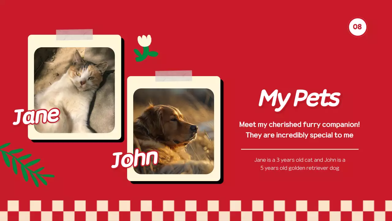 Red Trendy Personal Introduction Presentation