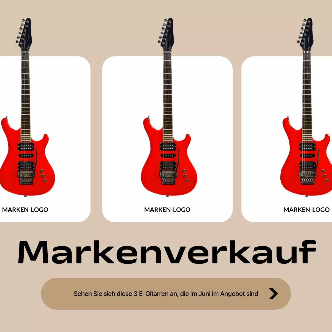 Förderung des Verkaufs von modernen Instrumenten in Gold und Weiß