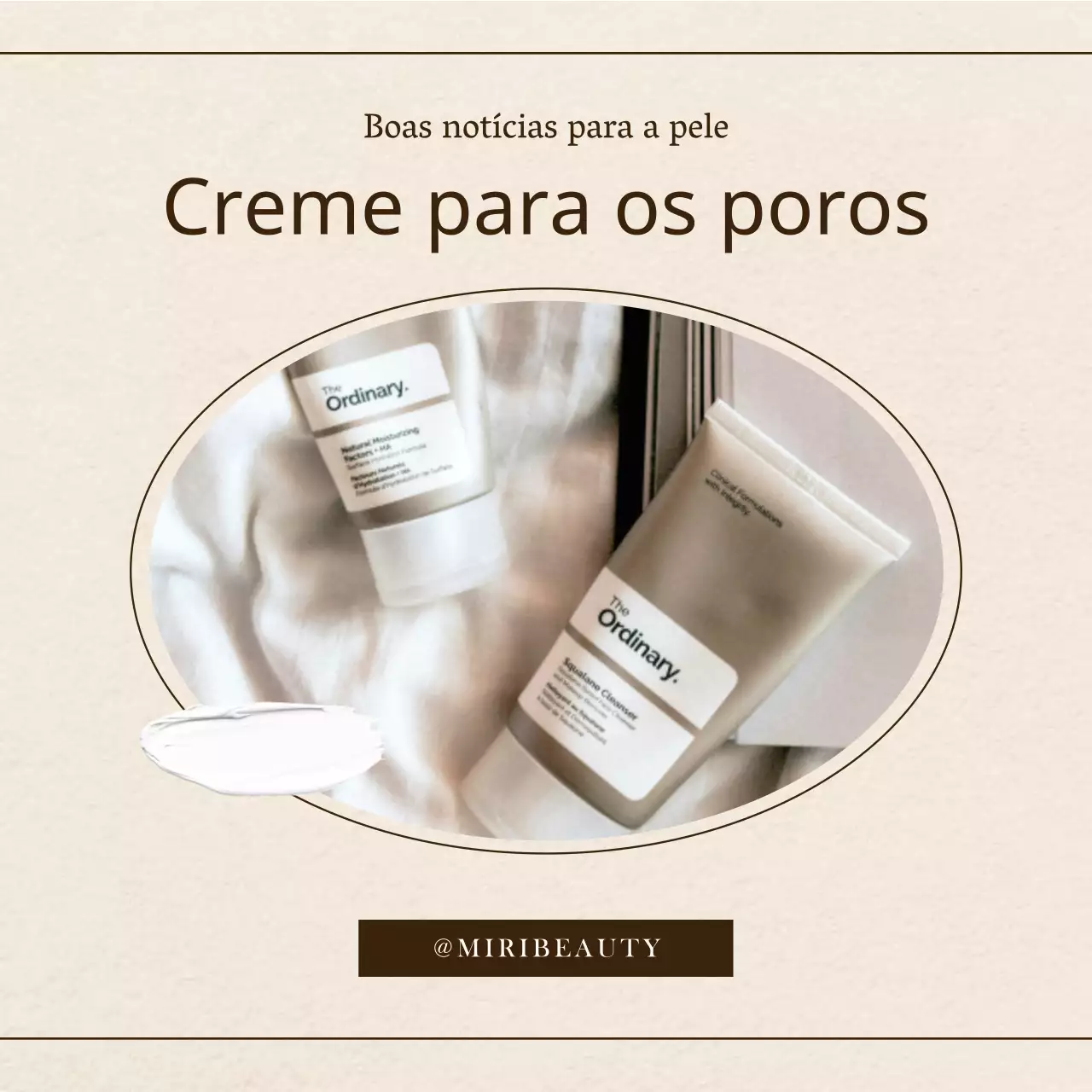 Cosméticos simples de verão em bege e branco