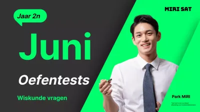 Eenvoudige oefentoets wiskunde in grijs en limoengroen