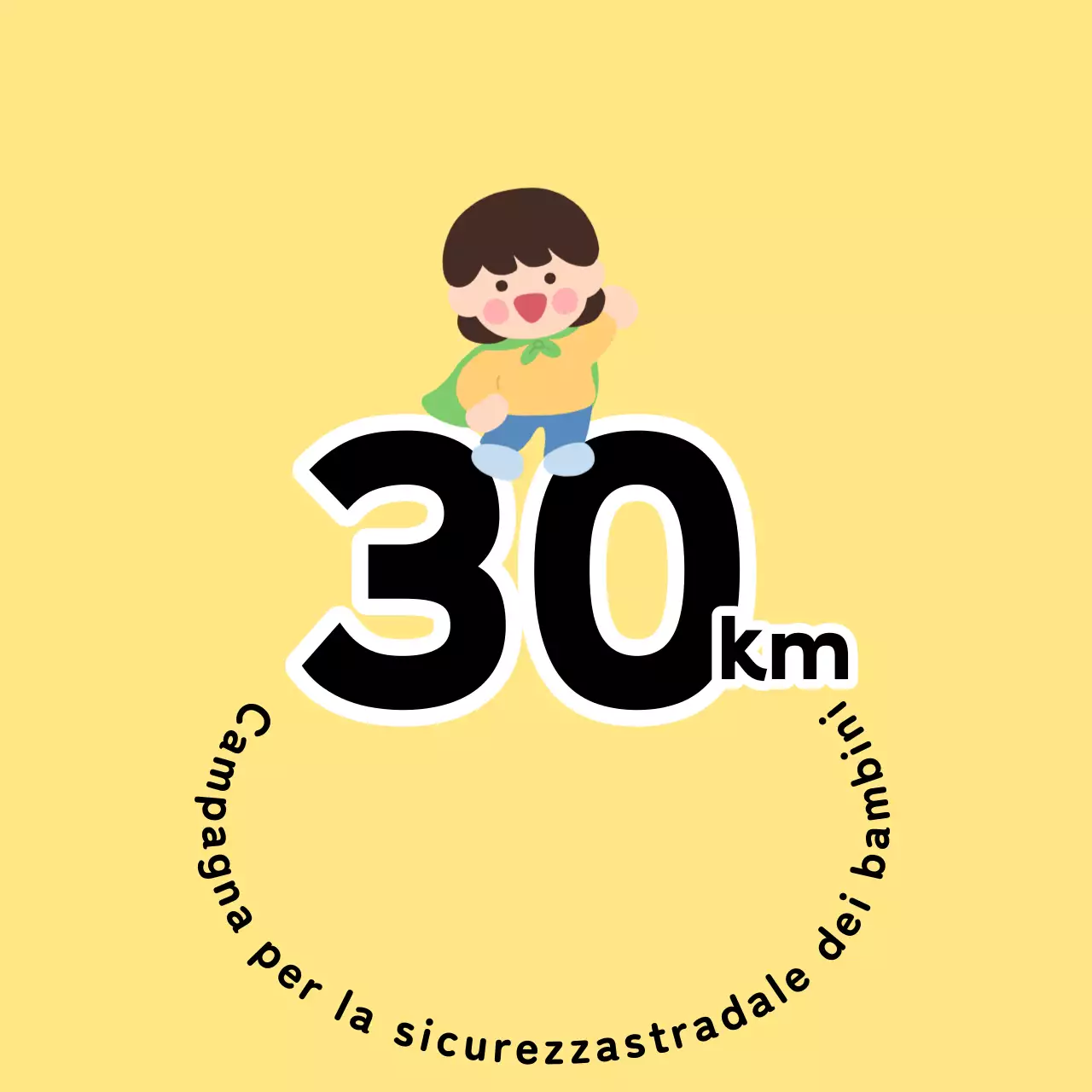 Campagna per la sicurezza stradale carina e tenera con i personaggi dei bambini