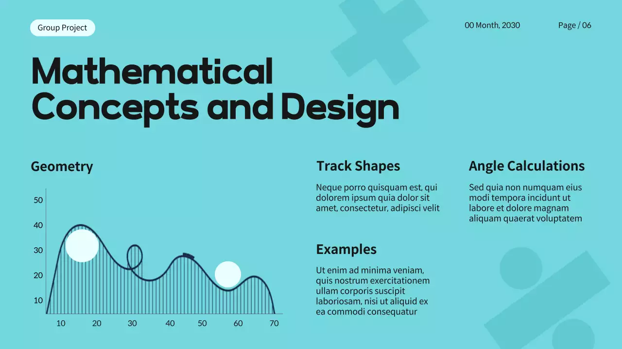 Blue Modern Math Presentation