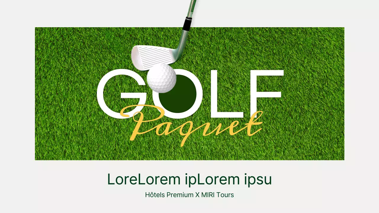 Un guide simple pour les vacances de golf vertes et jaunes